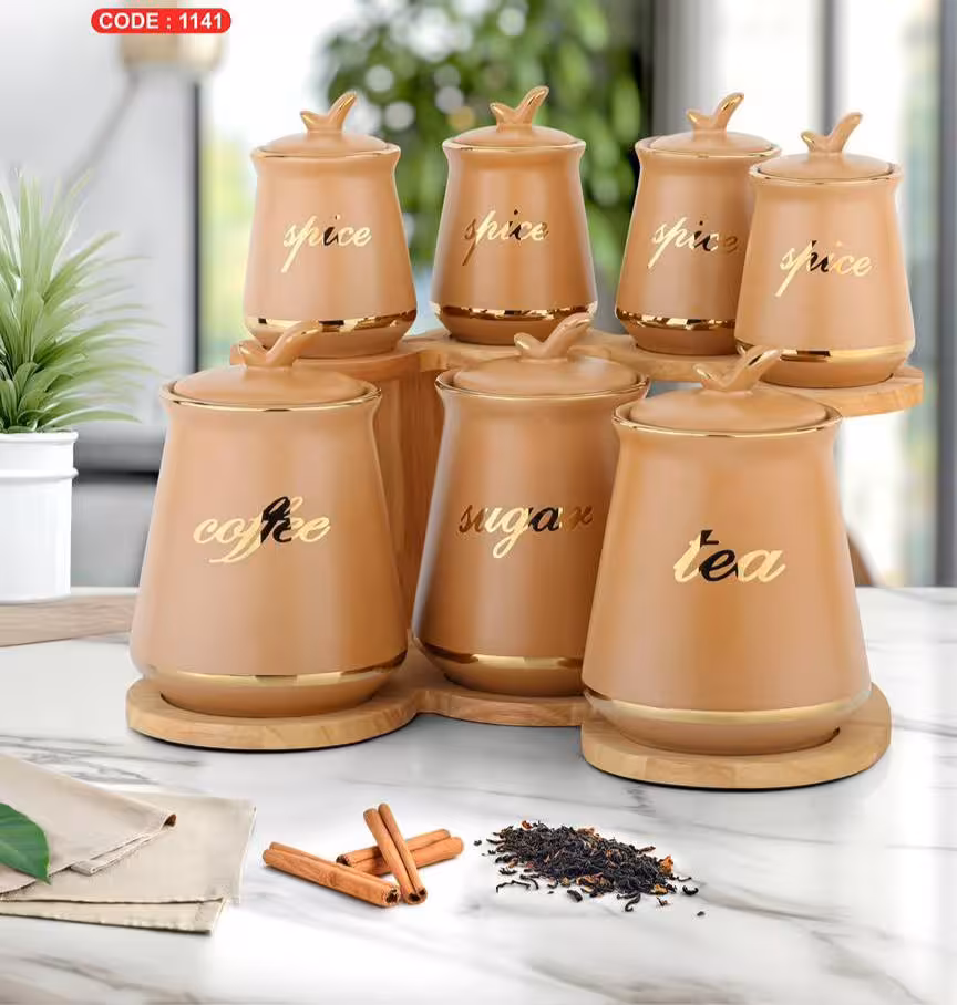 پاسماوری 7 پارچه رنگی دوطبقه هلالی استند چوبی 1141