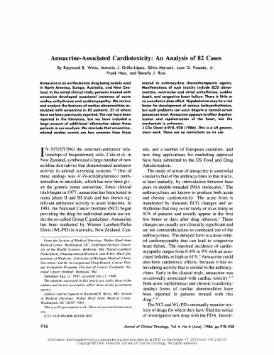 خرید و دانلود نسخه کامل کتاب Amsacrine-Associated Cardiotoxicity