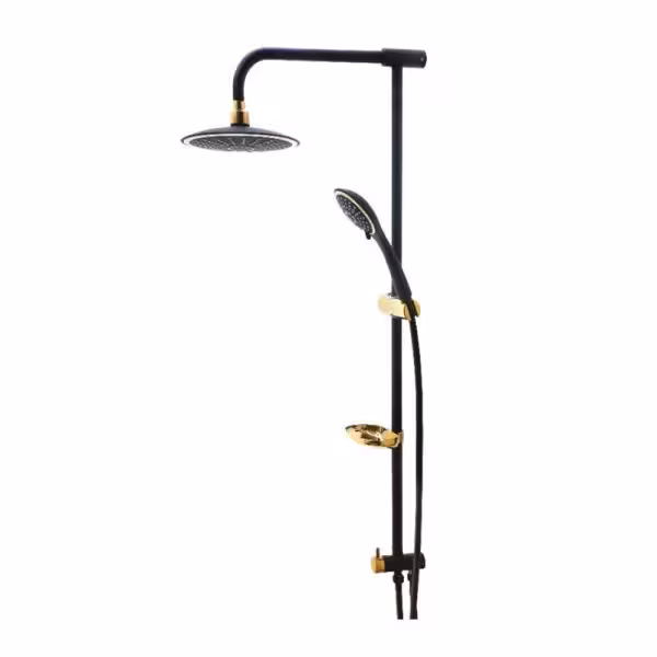 علم دوش دوکاره (یونیورست) درخشان مدل آتوسا 107 مشکی طلایی