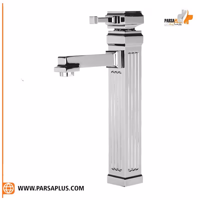 شیر روشویی پایه بلند دوان مدل آلونی کروم