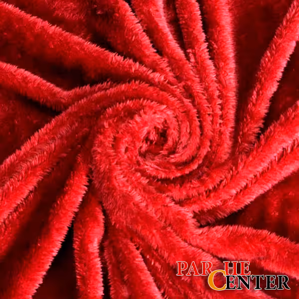 پارچه تدی تک رو قرمز