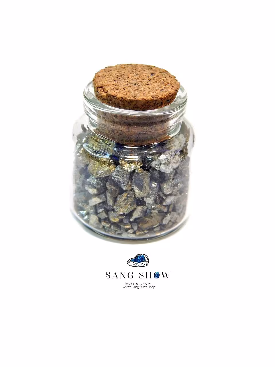 شیشه ویال سنگ پیریت شفابخش برای انرژی درمانی BO3