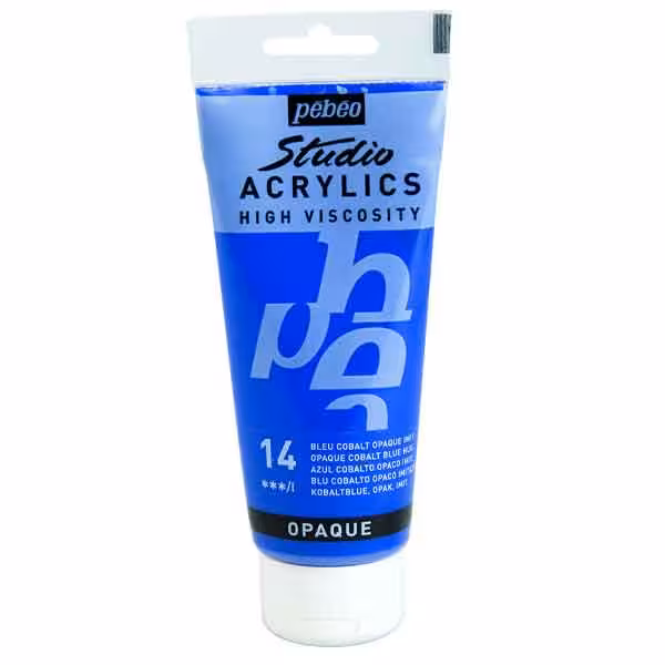 رنگ اکریلیک pebeo کد 14 (opaque cobalt blue hue) 100 میل