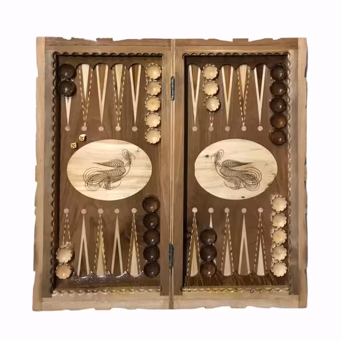 تخته نرد دور منبت طرح سیمرغ