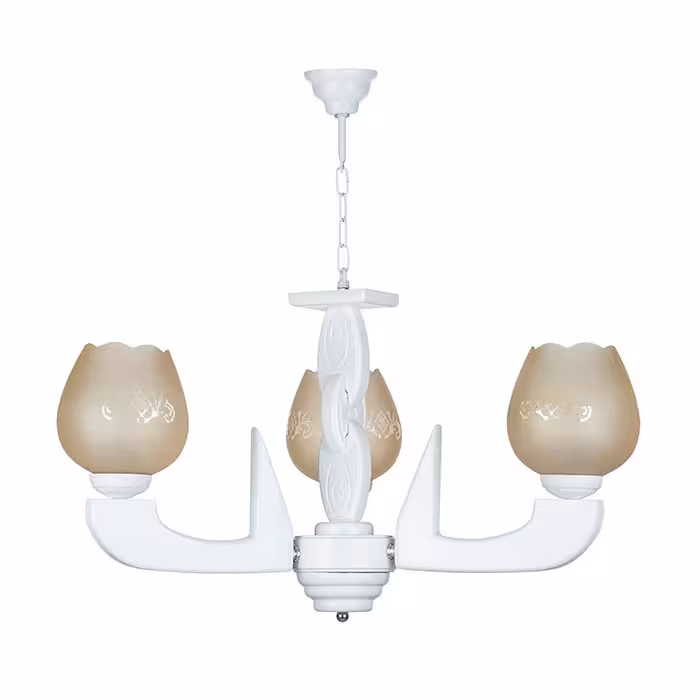 لوستر سه شعله چشمه نور کد G624/3-WT