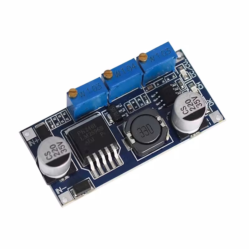 ماژول مبدل DC-DC کاهنده LM2596 با امکان کنترل جریان خروجی