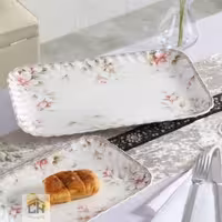 دیس چینی مستطیل بزرگ گلدکیش طرح Sweety مدل GK701132