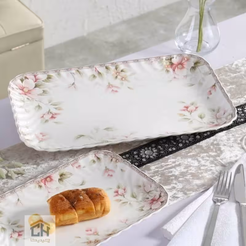 دیس چینی مستطیل بزرگ گلدکیش طرح Sweety مدل GK701132