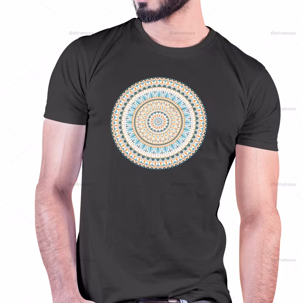 تیشرت با طرح دایره تذهیب کد 264