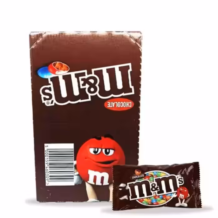 اسمارتیز شکلاتی ام اند ام باکس‌ 24 عددی m&m