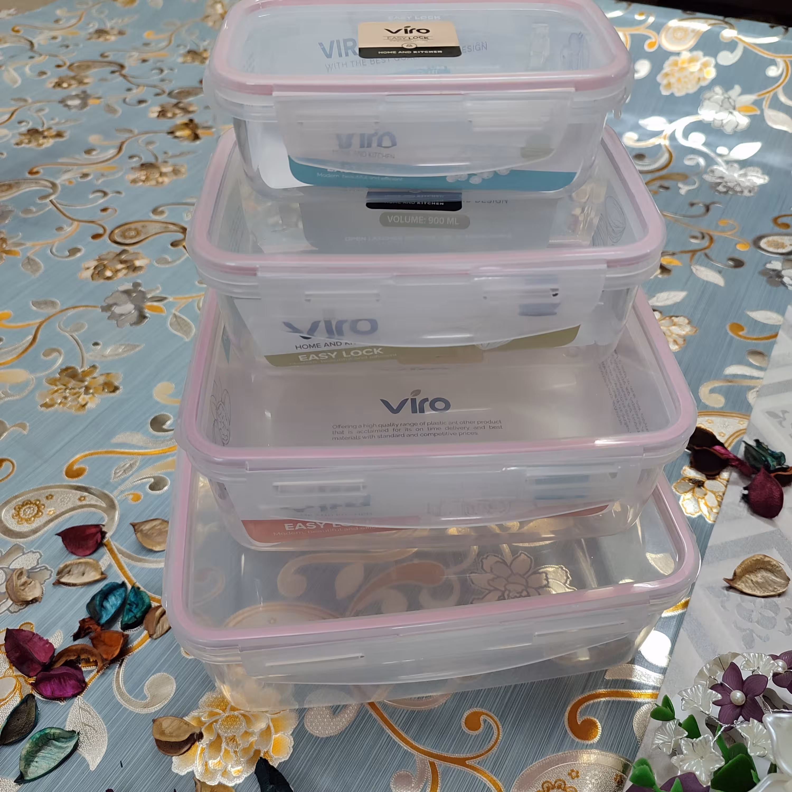 ظرف فریزری لاک 8پارچه مستطیل 