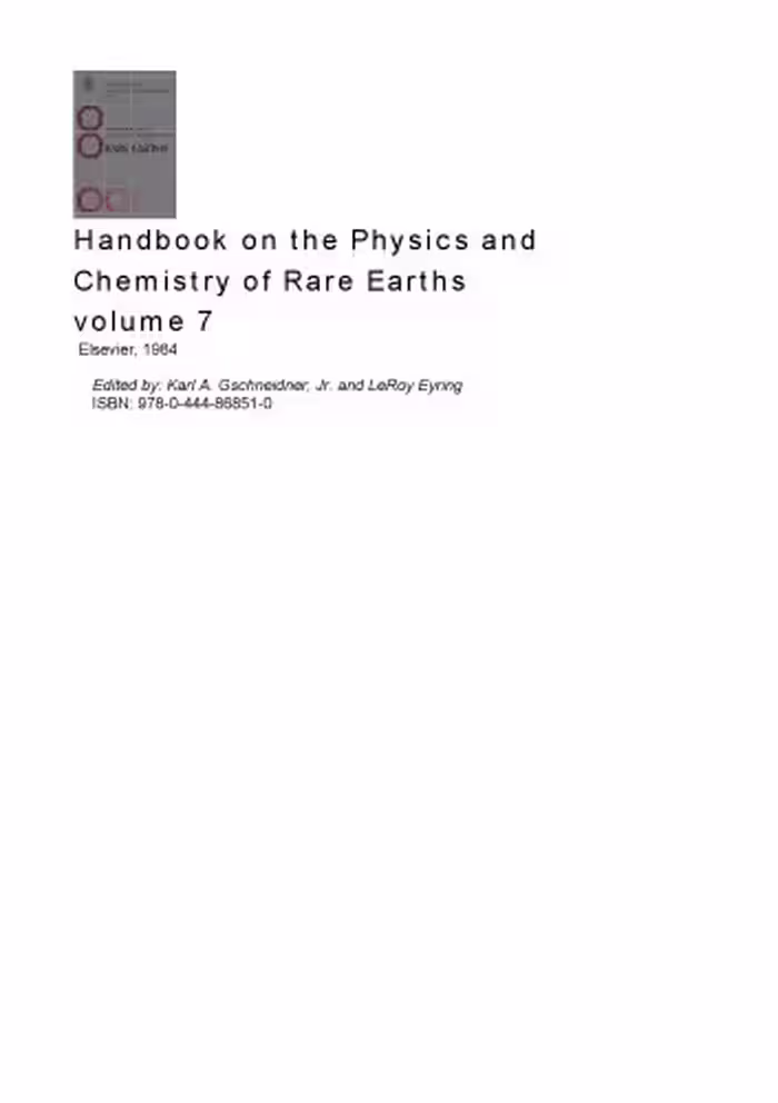 خرید و دانلود نسخه کامل کتاب Handbook on the Physics and Chemistry of Rare Earths