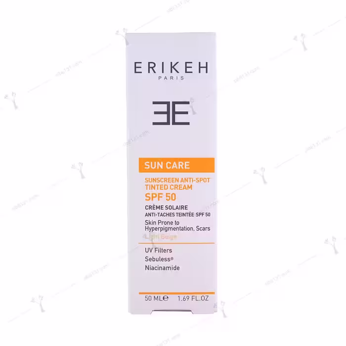 کرم ضد آفتاب spf 50 ضد لک اریکه بژ روشن 50 میلی لیتری