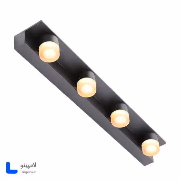 چراغ دیواری بالا آینه و بالا تابلو روشا مشکی 60 cm مدل A20-4