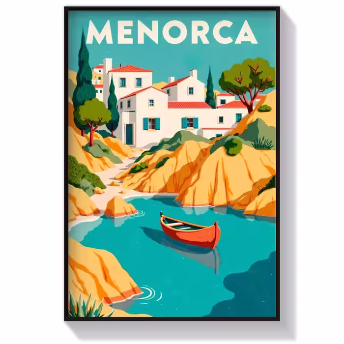 تابلو گرافیکی جزیره Menorca اسپانیا