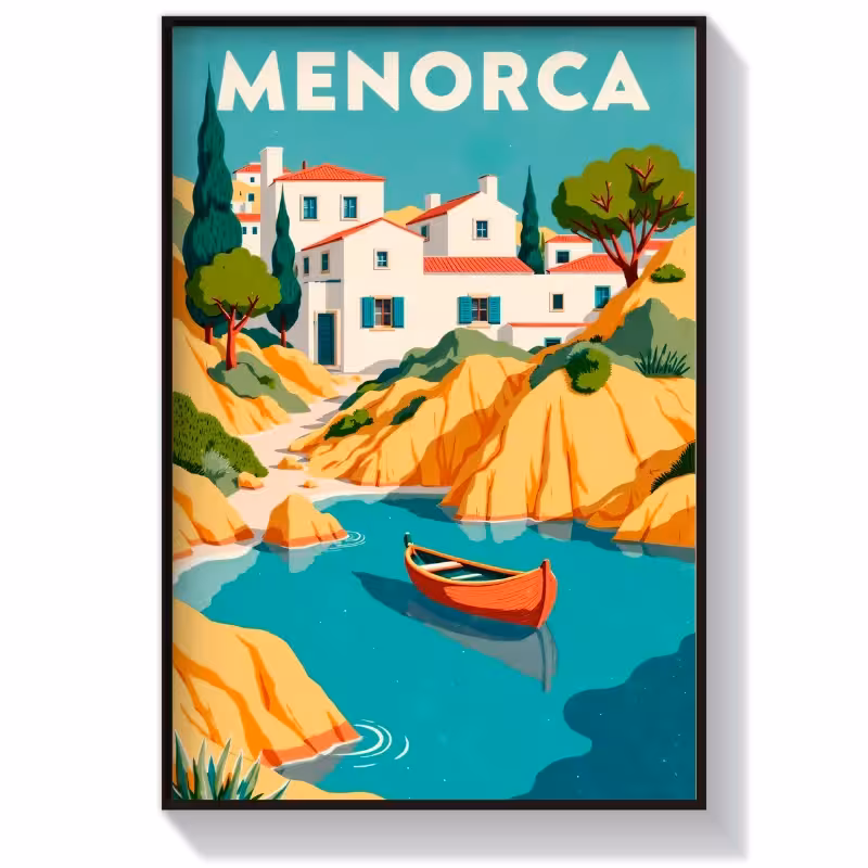 تابلو گرافیکی جزیره Menorca اسپانیا