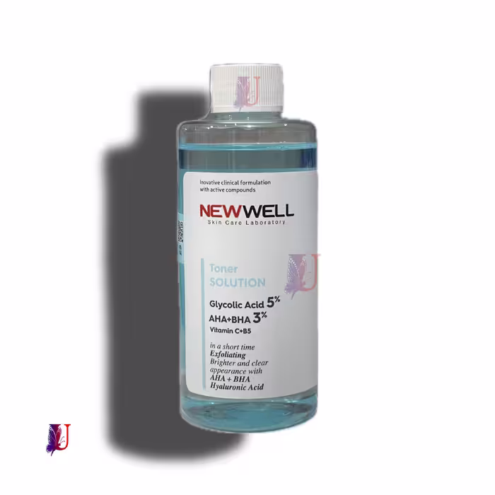 تونر اسید گلیکولیک 5% نیوول NEWWELL لایه بردار با هیارولونیک اسید (200 میل)