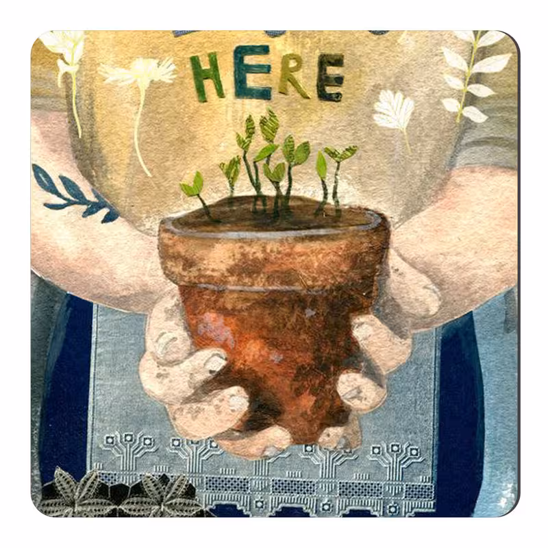 مگنت طرح باغبان و گلدان جوانه ها کد wmg4232