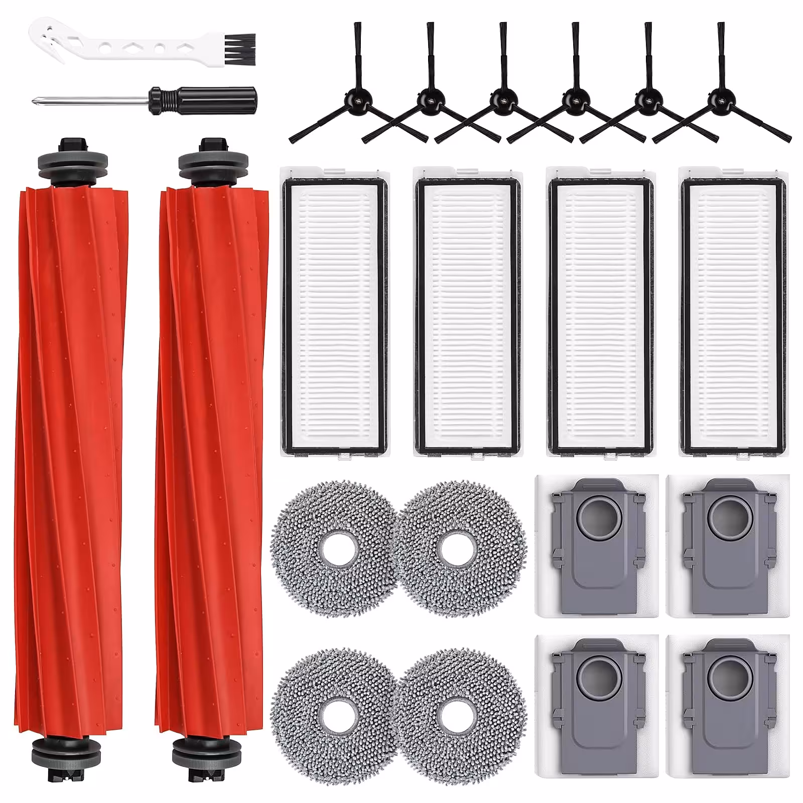 پک اکسسوری جارو رباتیک مناسب روبوراک مدل Roborock Qrevo S/Qrevo Pro/Qrevo Plus/Qrevo MaxV (ارسال 10 الی 15 روز کاری)