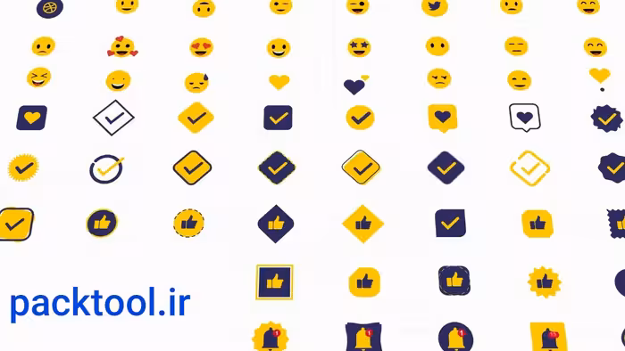 دانلود پروژه آماده افتر افکت 300 المنت شبکه اجتماعی Social Elements - پک تول