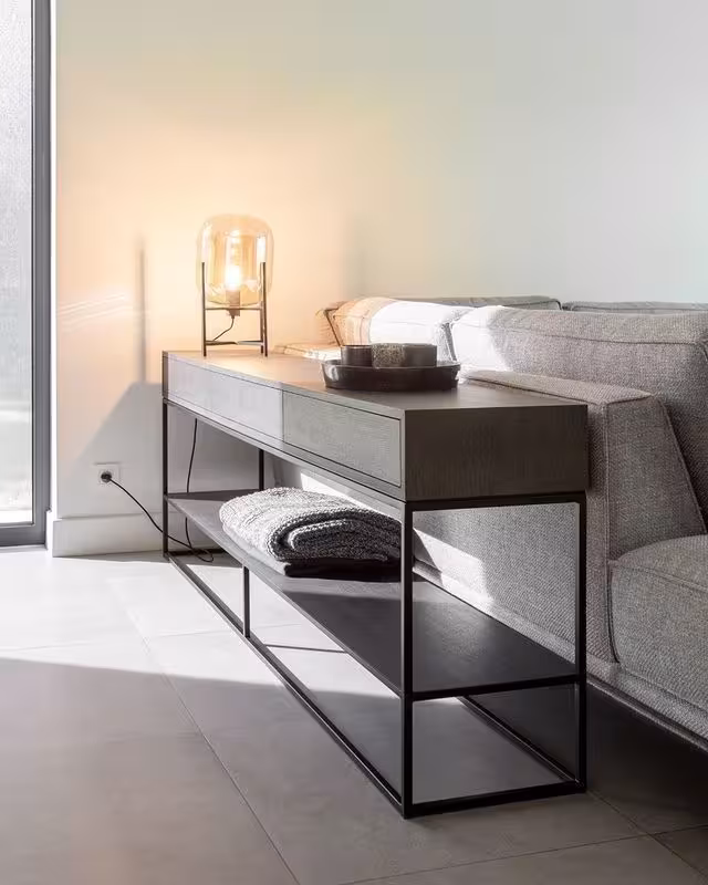 میز کنسول چوب و فلز کد روستیک  8673