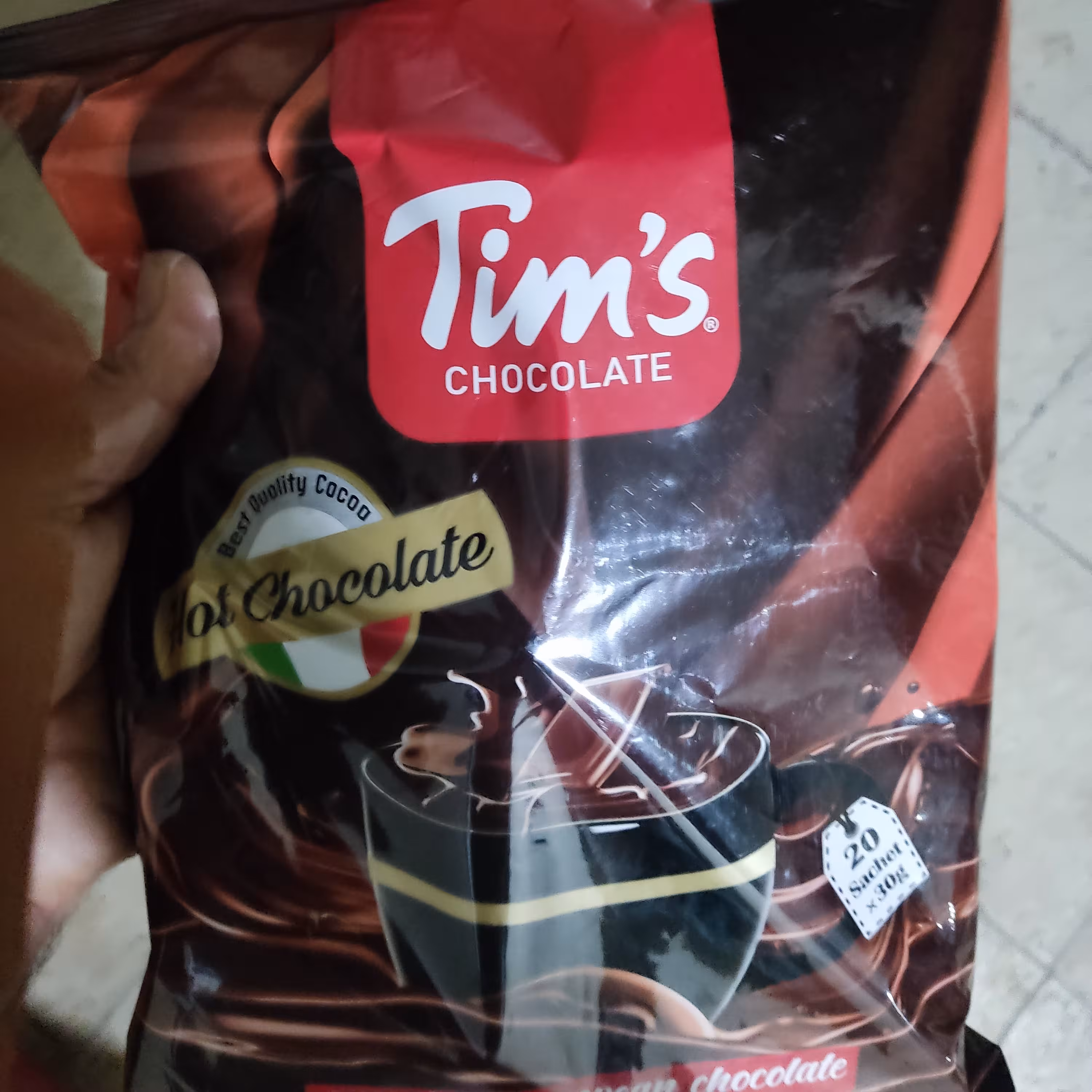 هات چاکلت تیمز  20ساشه با وزن 600گرم با ارسال رایگان 