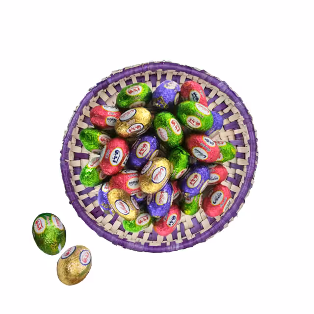 شکلات تخم مرغی با مغز بادام زمینی آیدین فله