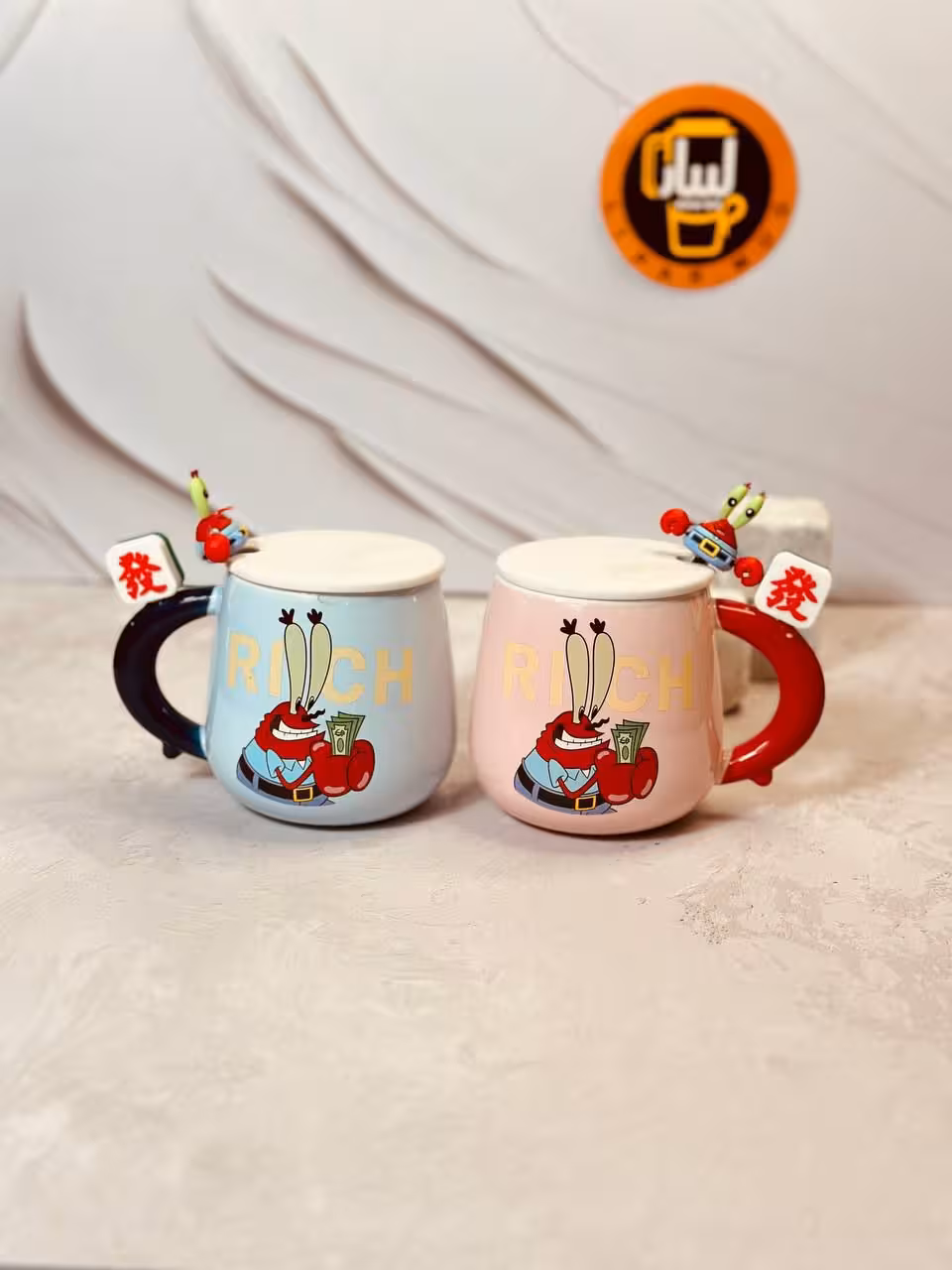 ماگ سرامیکی درب دار آقای خرچنگ کد 9318