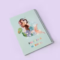 دفتر مدرسه فانتزی خط‌دار 40 برگ حاشیه‌دار پری دریایی کیچ بوک (KITSCH BOOK)