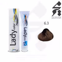 رنگ مو لیدی کالر Lady color شماره 6.3 حجم 100 میلی لیتر رنگ بلوند طلایی تیره
