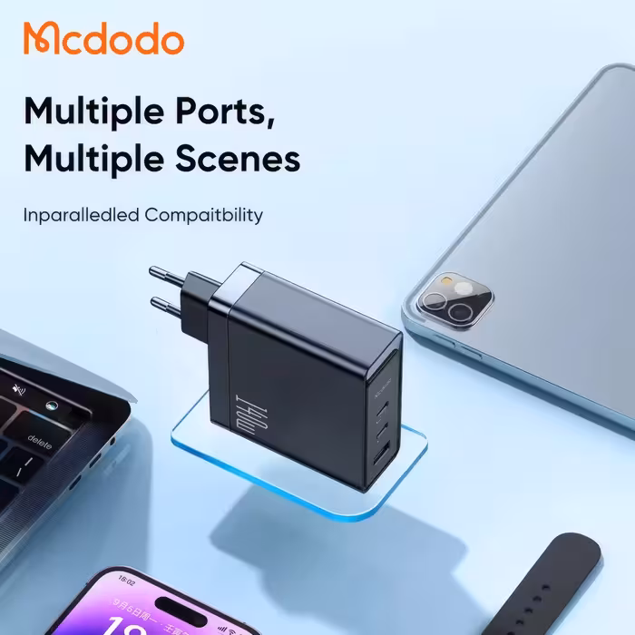 شارژر دیواری 140 وات مک دودو مدل CH-2913 به همراه کابل USB-C