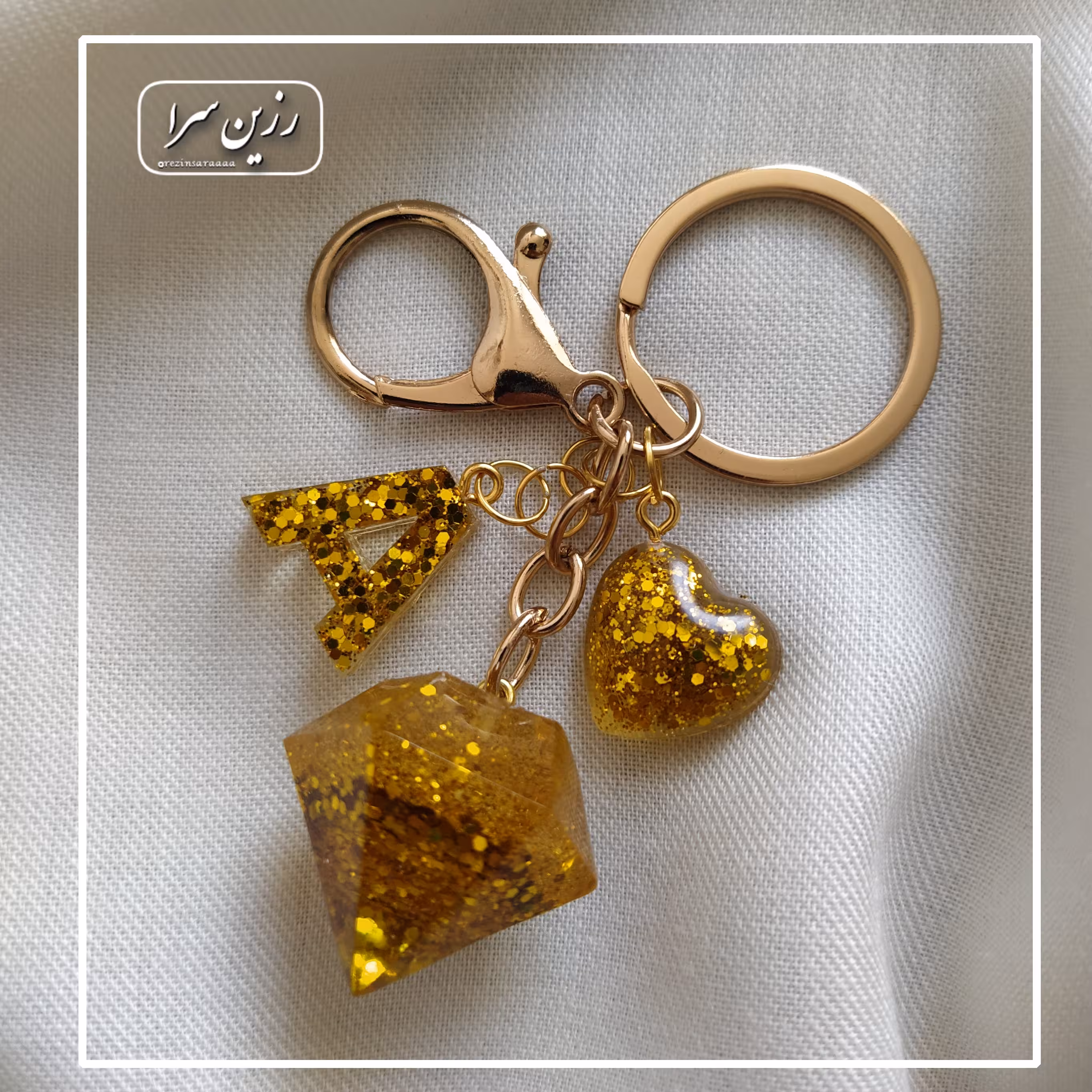 جاکلیدی رزینی الماس، حروف، قلب