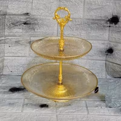 شیرینی خوری دسته دار دوطبقه