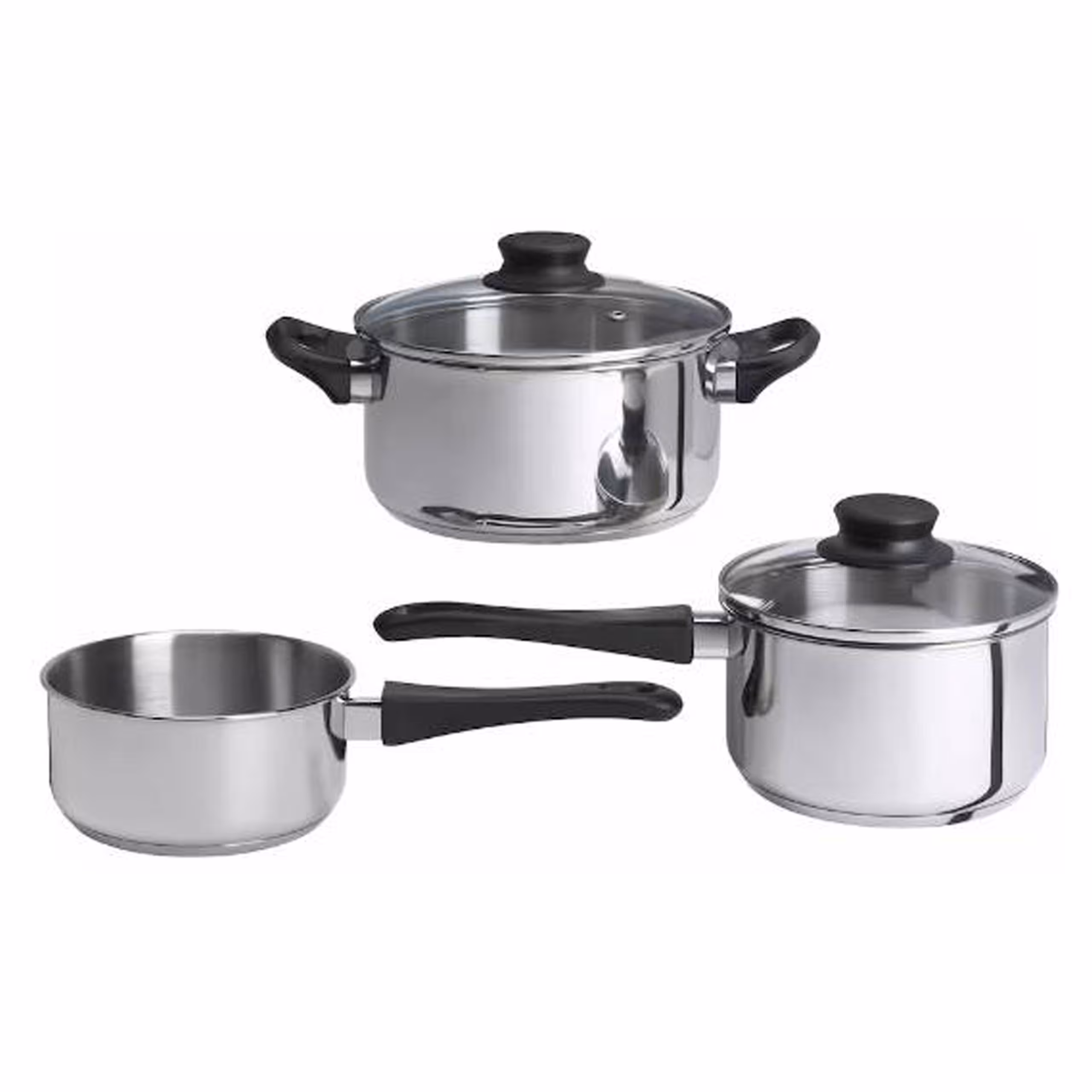 ?? 5 ??? ????? ????/????? ?? ??? ????? ANNONS 5-piece cookware set, glass/stainless steel