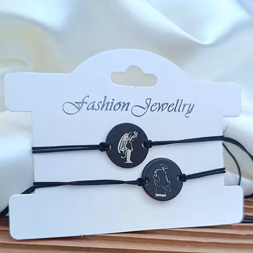 دستبند مشکی ست شیطان فرشته کد1