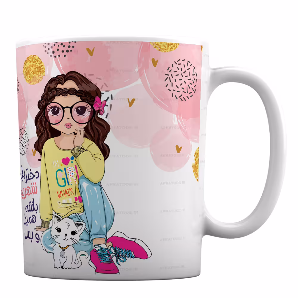 ماگ سرامیکی فانتزی با طرح دختر شهریوری کد 122