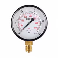 گیج فشار صفحه 10 سانت خشک 25 بار