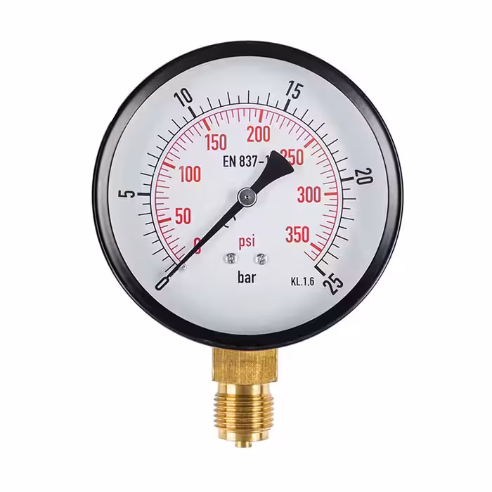 گیج فشار صفحه 10 سانت خشک 25 بار