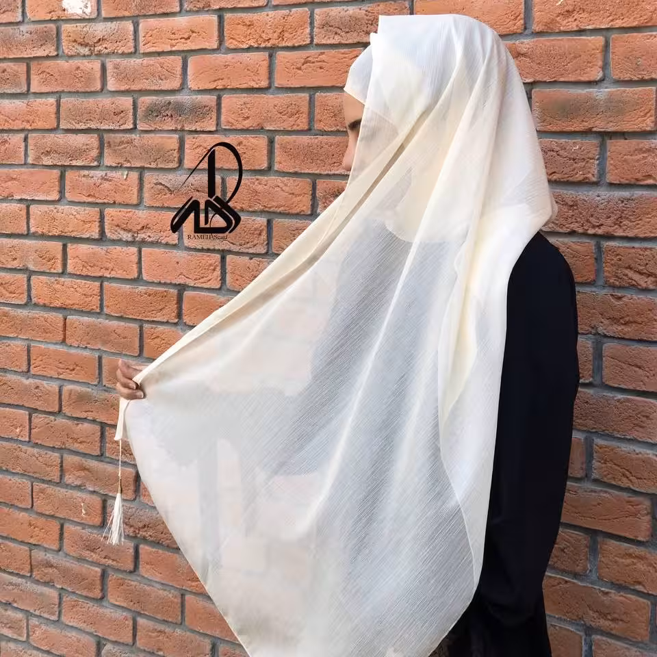 شال حریر کریشه شاین دار منگوله دار شال کریشه شال شاین دار شال نباتی شال منگوله دار