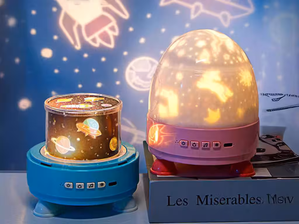 چراغ خواب با چرخش 360 درجه کهکشانی طرح سفینه