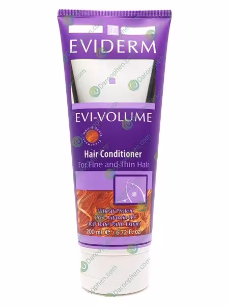 نرم کننده اوی ولوم اویدرم مناسب موهای نازک و کم حجم 200 میلی لیتر Eviderm