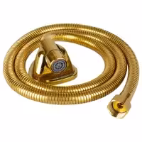شلنگ توالت طلایی ریزبافت درجه یک مخصوص شیر سرویس بهداشتی با اتصالات برنجی