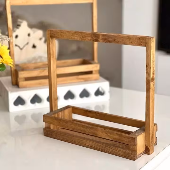 استند چوبی دسته دار، ارتفاع 30 سانت 