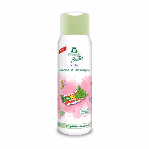 شامپوی سر و بدن گیاهی کودک فرش frosch مدل Sensitive برای پوست حساس حجم 300 میلی