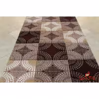 فرش ماشینی  ساوین طرح  گلاره شکلاتی