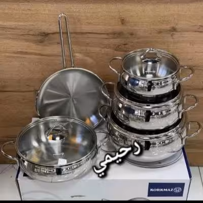 سرویس قابلمه کرکماز 9 پارچه ( کورکماز) خمره ای ترکیه اصل 5 لایه