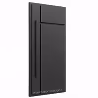 درب حیاط آهنی مدرن مشکی مدل مینیمال با رنگ الکترواستاتیک – کد 30164