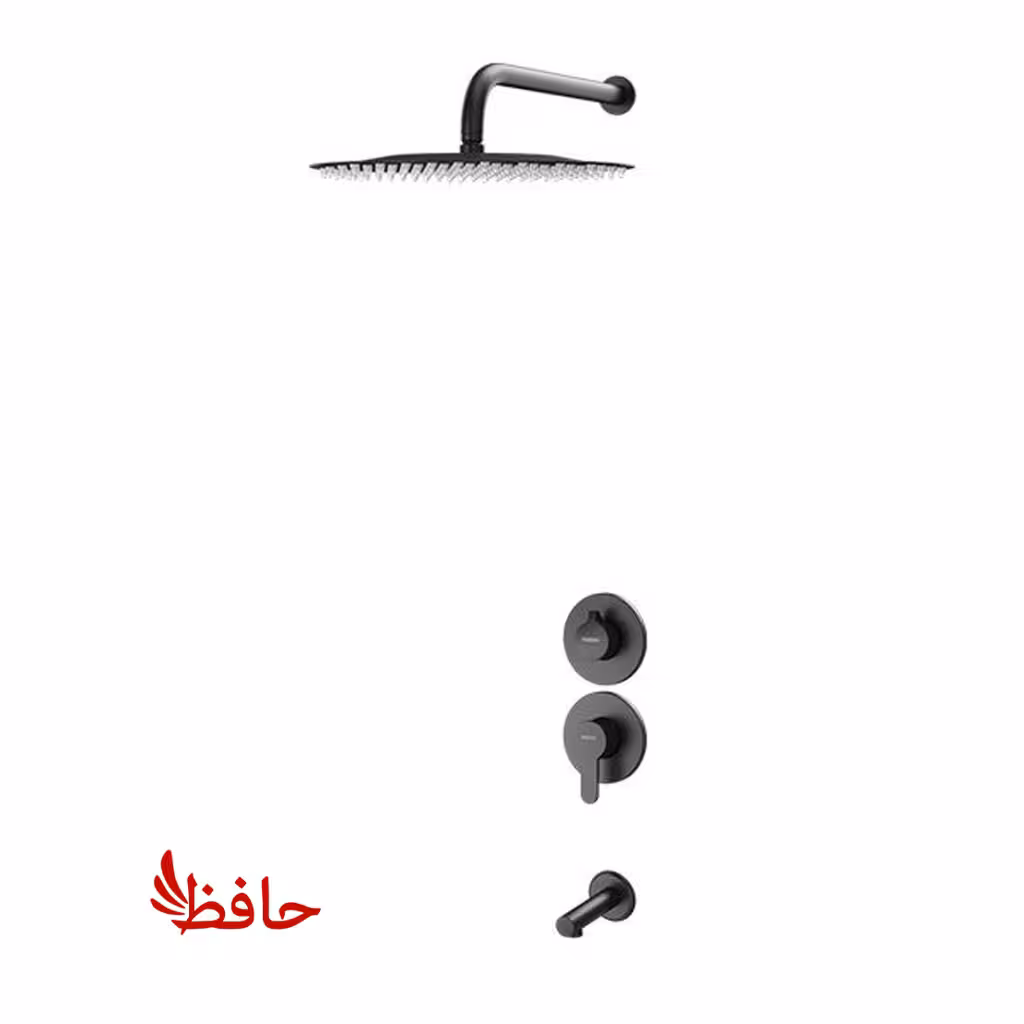 شیر حمام توکار راسان مدل ویوات تنسو مشکی کلاس 2