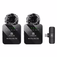 ست میکروفن بی سیم پلوز مدل wireless Lavalier Dual TYPE C