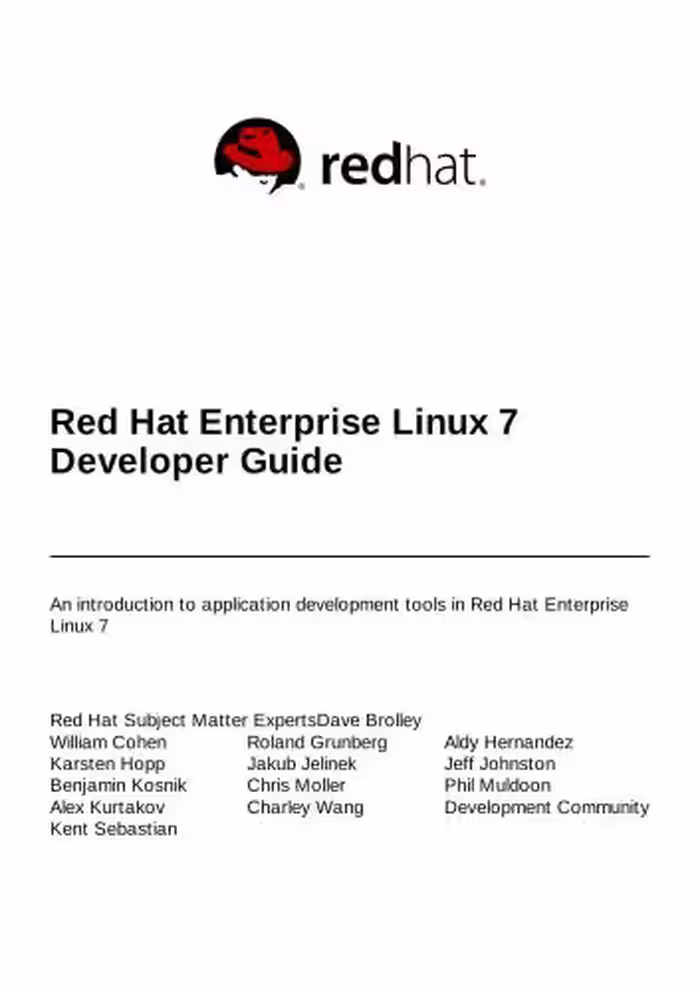 خرید و دانلود نسخه کامل کتاب Red Hat Enterprise Linux 7 Developer Guide